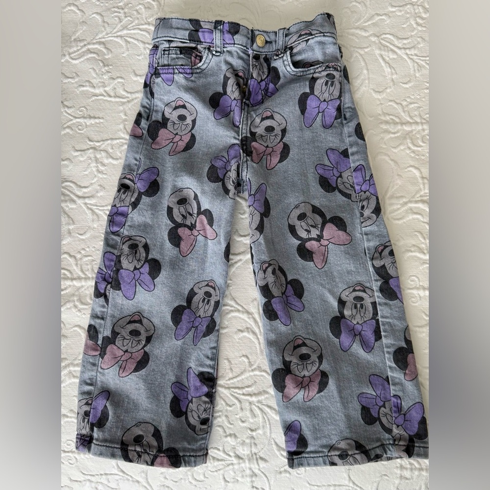 Minnie Mouse Disney Wide Leg Baggy Jeans Girls 4T